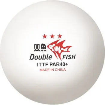 Pingpongový míček Míček Double Fish PAR40+ *** (6 ks) bílá