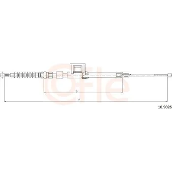 Lanko parkovací brzdy Tažné lanko, parkovací brzda COFLE 10.9026