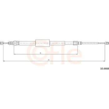 Brzdový systém Tažné lanko, parkovací brzda COFLE CFE10.6688