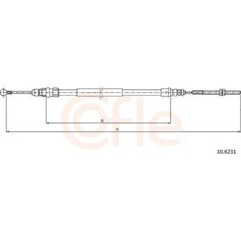 Auto-moto Tažné lanko, parkovací brzda COFLE 10.6231