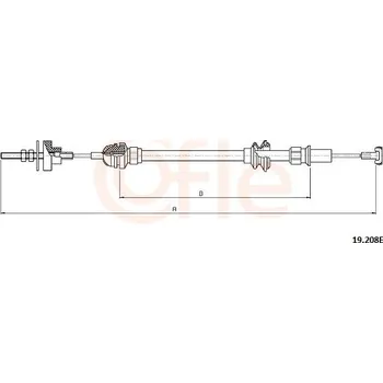 Auto-moto Tažné lanko, ovládání spojky COFLE 92.19.208E