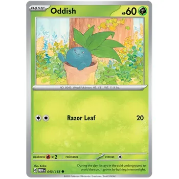 Karetní hra Pokémon TCG Oddish 043/165 - Reverse Holo
