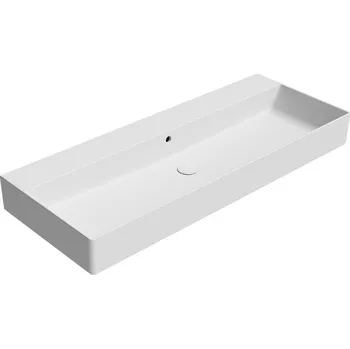 KUBE X keramické umyvadlo 120x47cm, bez otvoru, bílá mat
