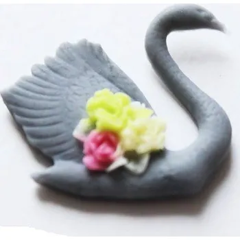 Silikonová forma - ozdoba Labuť 1 ks prům. 31 mm