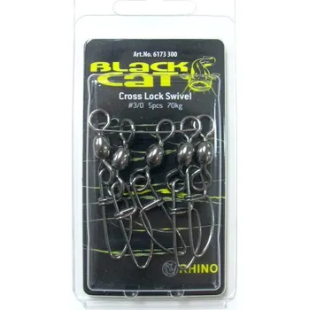Black Cat - Obratlík s karabinou Cross Lock Swivel vel.4/0 100kg