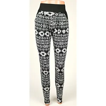 W.D Dámské kalhoty se širokou gumou v pase vzor Velikost: M - L