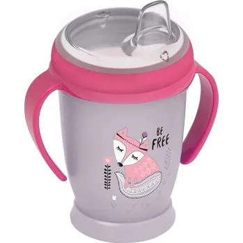 Kojenecká láhev LOVI nevylévací hrníček INDIAN SUMMER 250ml Růžová