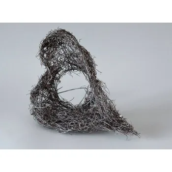 Aranžovací držák z proutí - PLOCHÉ SRDCE