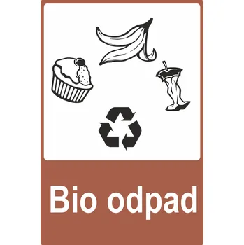 Značení Separovaný odpad - bio odpad samolepící vinylová fólie 160x120 mm