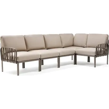 Zahradní pohovka Nardi Komodo 5 : rám tortora - polstry Canvas Sunbrella