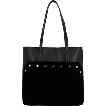 Kabelka Dámská kabelka na rameno černá/semiš - Carine Dinara černá