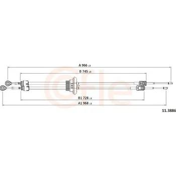 Autodíl Tažné lanko, ruční převodovka COFLE 11.3886