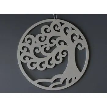 Dřevěný závěs / dekorace - Strom v kruhu 3