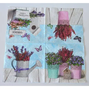 Papírový ubrousek Ubrousek na decoupage - Květiny - Garden