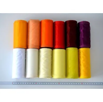 Party dekorace Organza obšitá šířka 12 cm, návin 8 m 1 - BÍLÁ