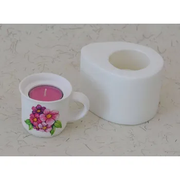 Silikonová forma - svícen Hrníček 85 x 62 x 53 mm