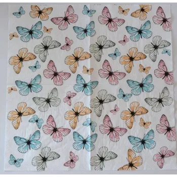 Papírový ubrousek Ubrousek na decoupage - Zvířata - Motýlci