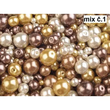 Korálek Mix voskových metalických perel 50 g mix č. 3