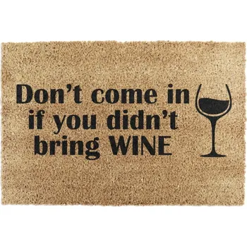 Rohožka z kokosového vlákna 40x60 cm Without Wine – Artsy Doormats ID_659706