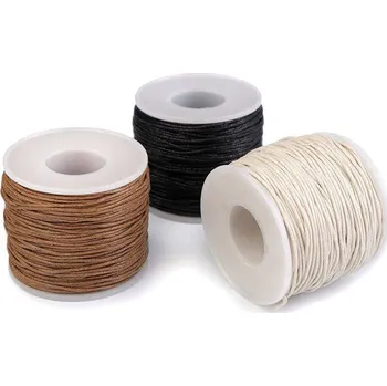 Bavlněná šňůrka Ø 1 mm ČERNÁ