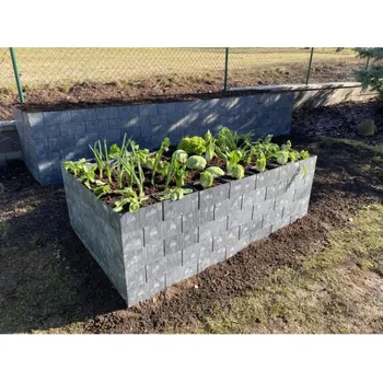 Vyvýšený záhon Flexi element vyvýšený záhon obdelník 75 x 125 x27cm