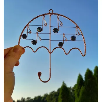 Party dekorace dareckyjana Měděný drátovaný deštník k zavěšení