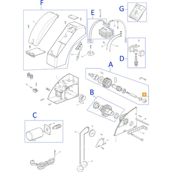 Pohon brány Nice PPD1284.4540 spodní odblokovací vrtule pro SOON