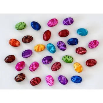 Dětské navlékací korálky Plastové korálky OVÁLEK 13 x 19 mm