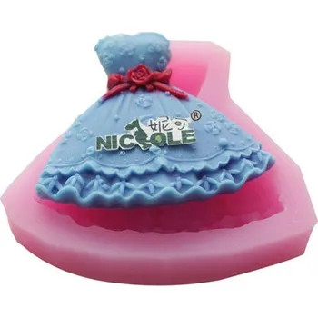 Silikonová forma - ozdoba Šaty 1 ks 60 x 70 mm