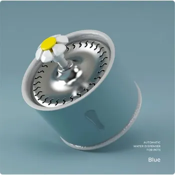 miska pro kočku Fontánka pro kočičky s osvětlením a filtrací vody (napájení USB kabel) - nerezové Varianta: tmavě modrá fontánka