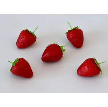 umělá květina Jahoda umělá červená 1 ks