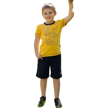 Chlapecké tričko Betty mode vel. 92,98,116 žluté traktor a bagr