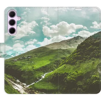Pouzdro na mobilní telefon Flipové pouzdro iSaprio - Mountain Valley - Samsung Galaxy A55 5G