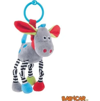 plyšák CANPOL BABIES plyšový přívěšek zvířátko s pruhovanýma nohama Oslík