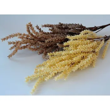 umělá květina Umělé květy - Sušený vřesovec SVĚTLE HNĚDÝ