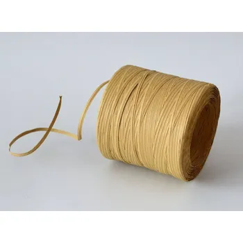 Stuha Papírový provázek plochý s drátkem