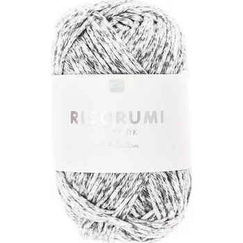 Příze Rico Design Háčkovací příze Ricorumi Spray odstín 010 šedá