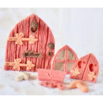 Silikonová forma - ozdoby Dveře a okna 7 ks