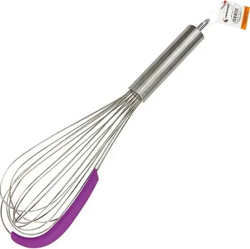 Vergionic 7327 Ocelová šlehací metla se silikonovou stěrkou 35 cm