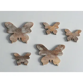 Dřevěné dekorace - Motýlek mix