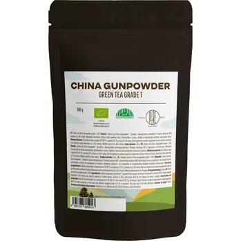 Čaj BrainMax Pure BrainMax Pure® China Gunpowder Grade 1, zelený čaj, BIO, 100 g Lístky organického zeleného čaje pro stabilní energii, *CZ-BIO-001 certifikát