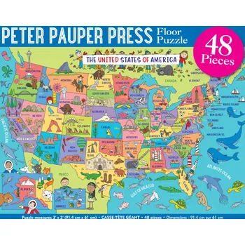 Puzzle Peter Pauper Press USA Map 48 dílků
