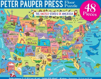 Puzzle Peter Pauper Press USA Map 48 dílků