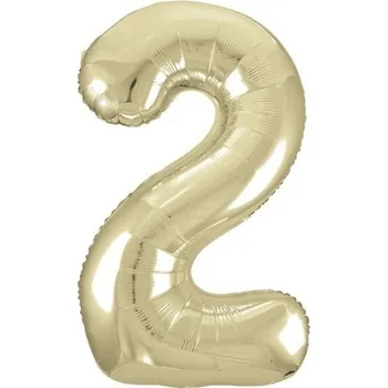 Balónek Balónek fóliový narozeniny číslo 2 zlatý 86cm 53832