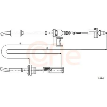 Spojkové lanko Tažné lanko, ovládání spojky COFLE 462.3