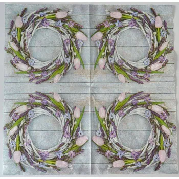 Papírový ubrousek Ubrousek na decoupage - Květiny - Věneček