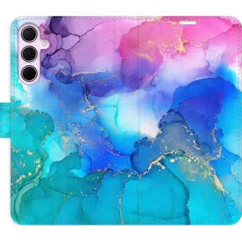 Pouzdro na mobilní telefon Flipové pouzdro iSaprio - BluePink Paint - Samsung Galaxy A55 5G