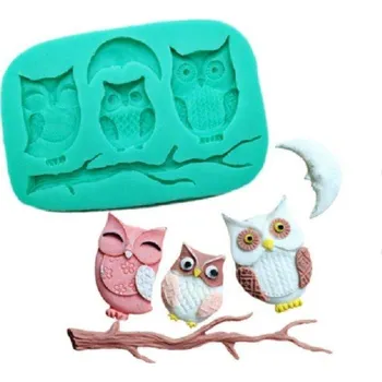 Silikonová forma - ozdoby Sovy 5 ks