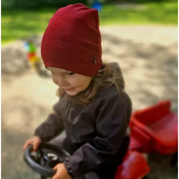 Kojenecká čepice Yháček Rostoucí čepička Yháček, Bordó Velikost:: M