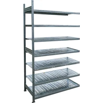 Dílenský regál Přídavný použitý policový regál, 2500x1800x700 mm, 7 polic